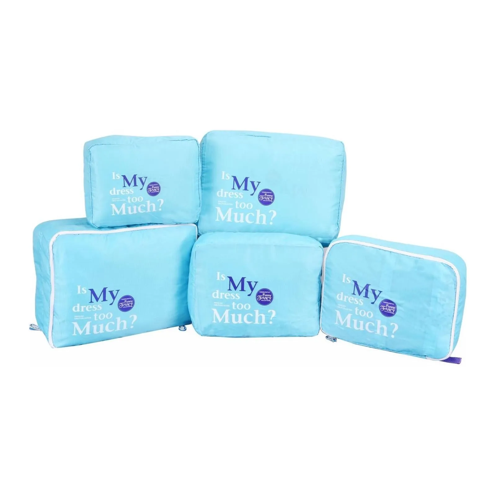 5PC Packing Cubes Set - Suitcase Luggage Travel Organiser Storage Bag Pouch