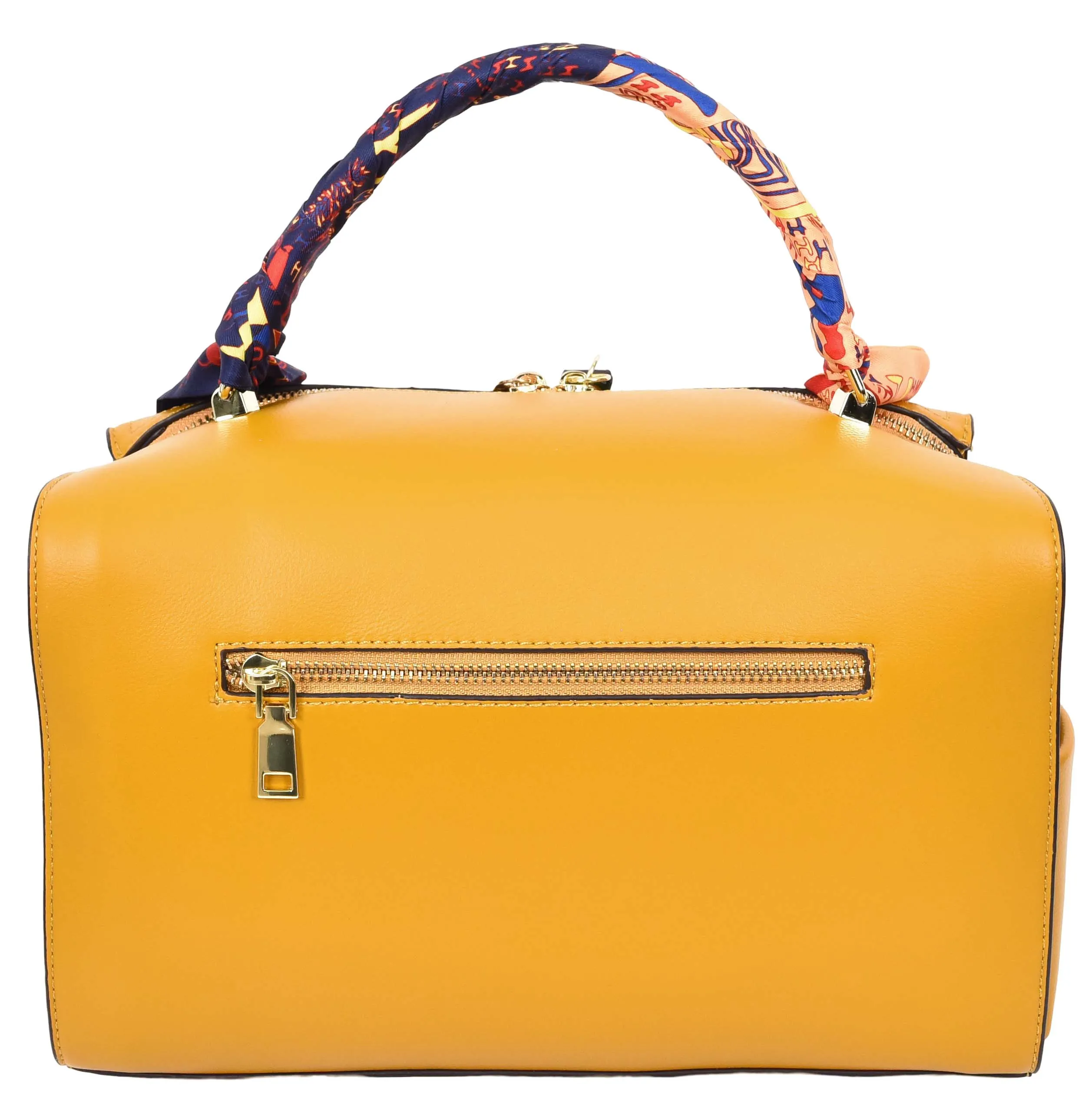 Aaliyah Women's  Faux Leather Barrel-Shaped Shoulder Handbag Yellow