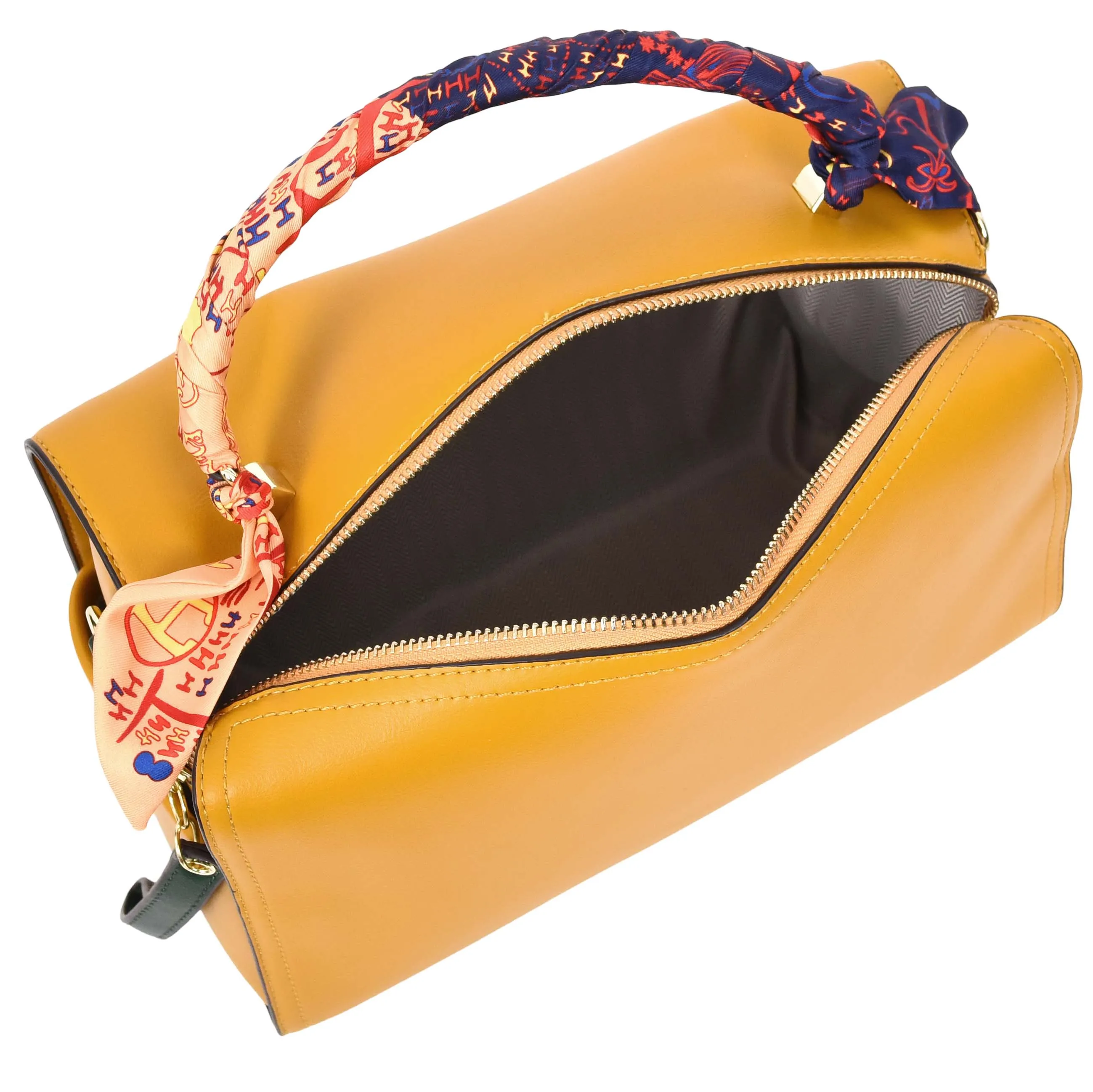 Aaliyah Women's  Faux Leather Barrel-Shaped Shoulder Handbag Yellow