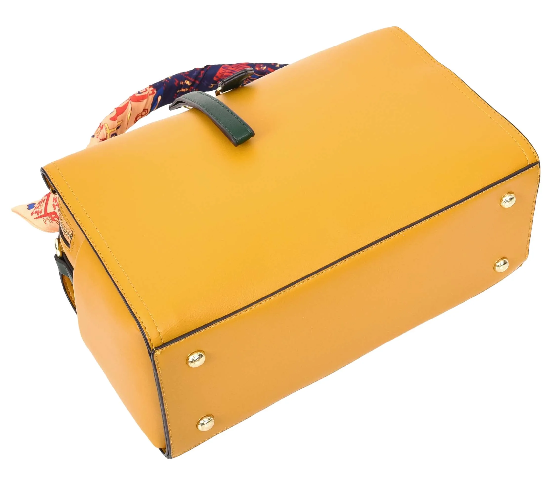 Aaliyah Women's  Faux Leather Barrel-Shaped Shoulder Handbag Yellow