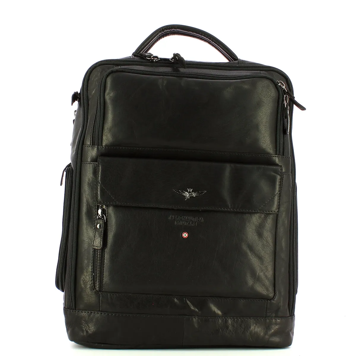 Aeronautica Militare - Zaino Grande in pelle - AM305 - NERO