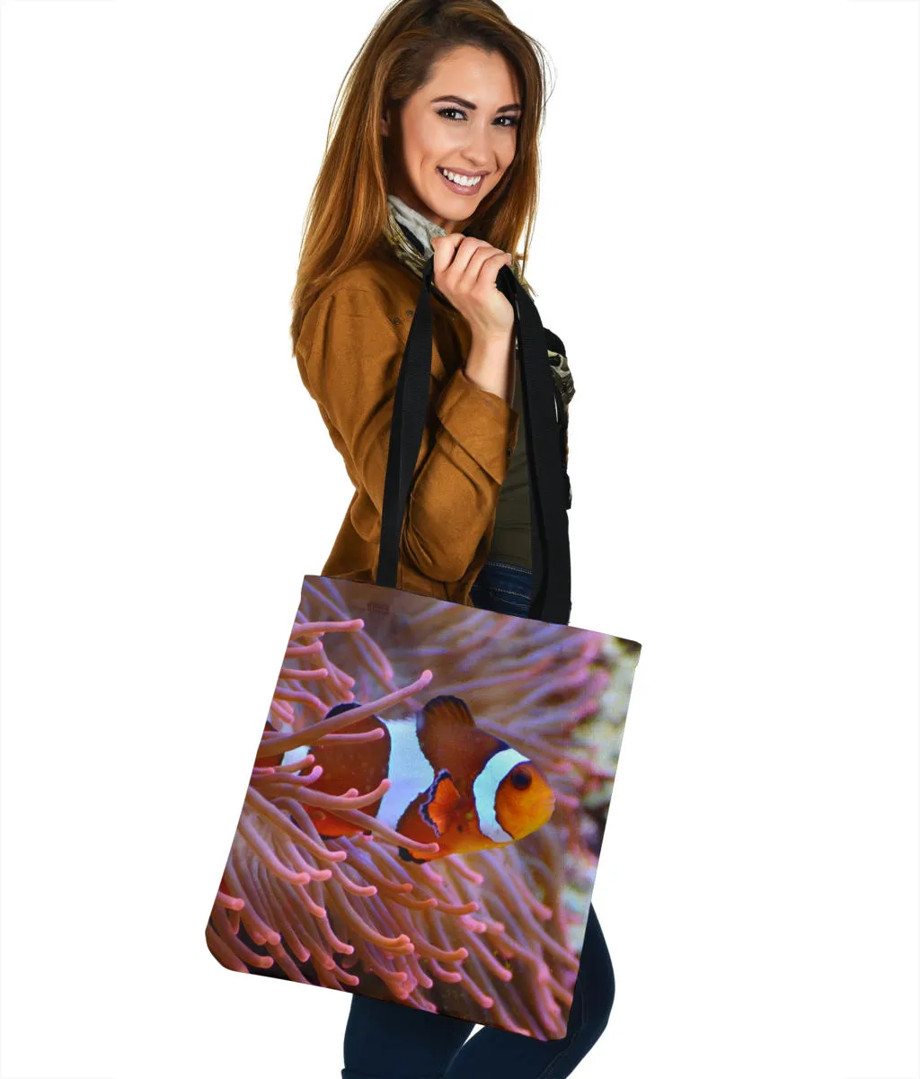 Anenome and Clown Fish Shoulder Tote Bag