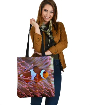 Anenome and Clown Fish Shoulder Tote Bag