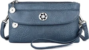 Angel Kiss Crossbody Bags Small Purses for Women Vegan Leather Cell Phone Wallet Purse with Wristlet Strap