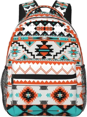 Aztec Western Tribal Backpack For School Laptop Bags Bookbag Big Casual Daypack For Student Girls Boys Kids Teens Travel Sports Work