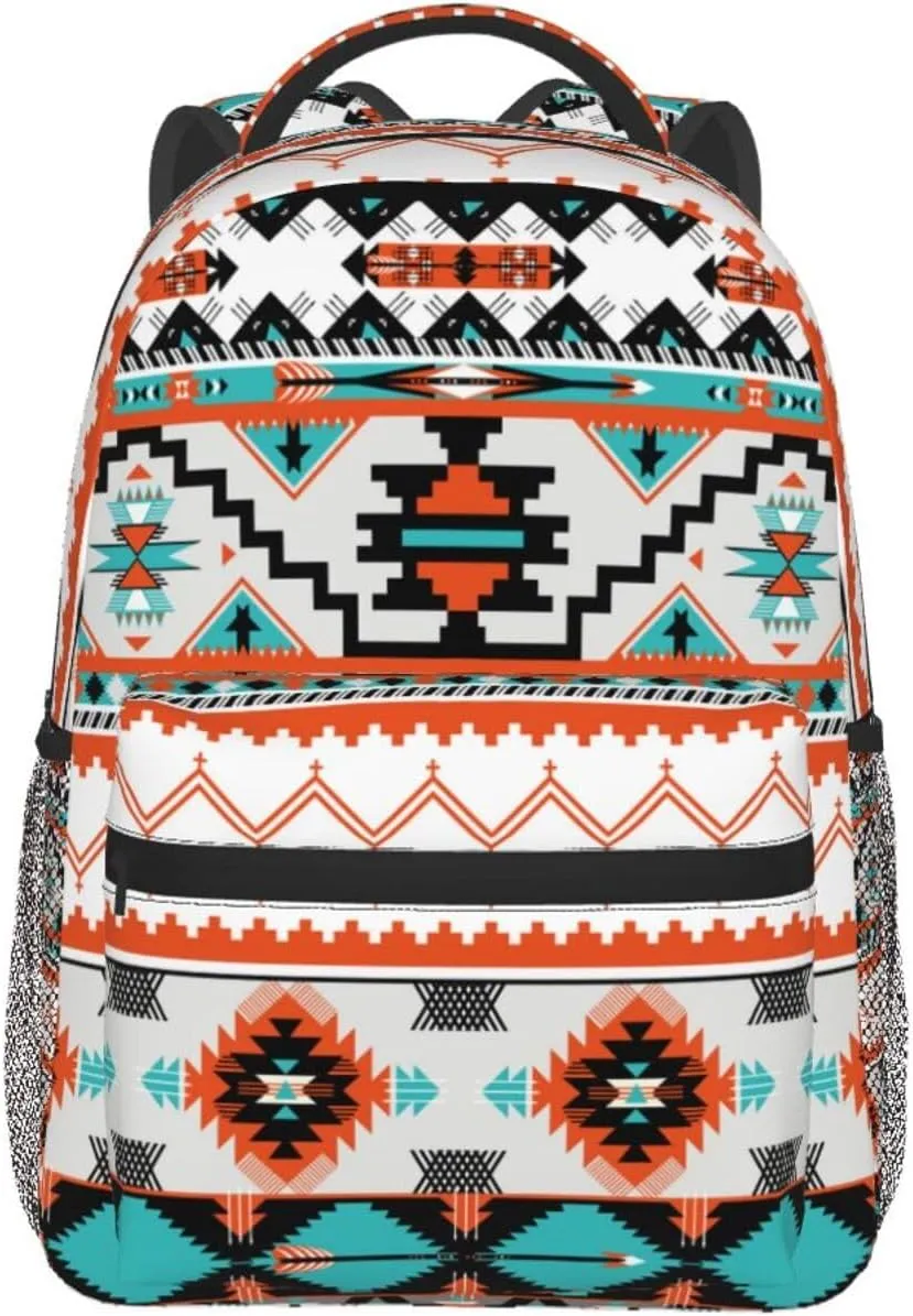 Aztec Western Tribal Backpack For School Laptop Bags Bookbag Big Casual Daypack For Student Girls Boys Kids Teens Travel Sports Work