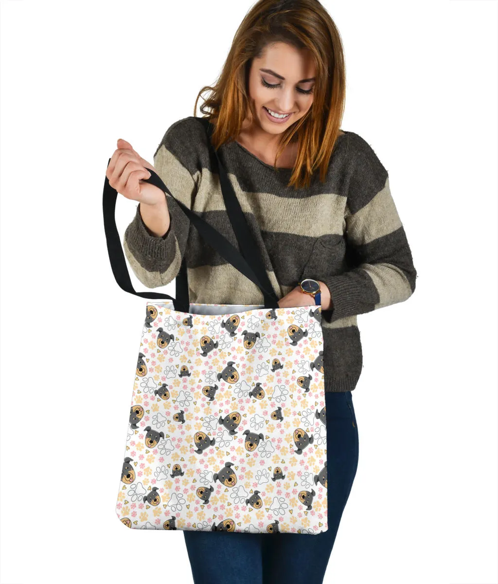 Beauceron Puppy Pattern Cloth Tote Bag