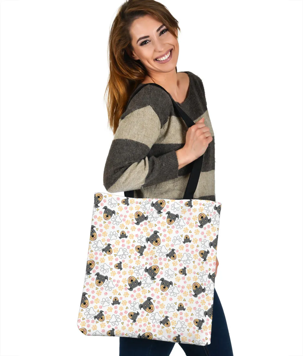 Beauceron Puppy Pattern Cloth Tote Bag