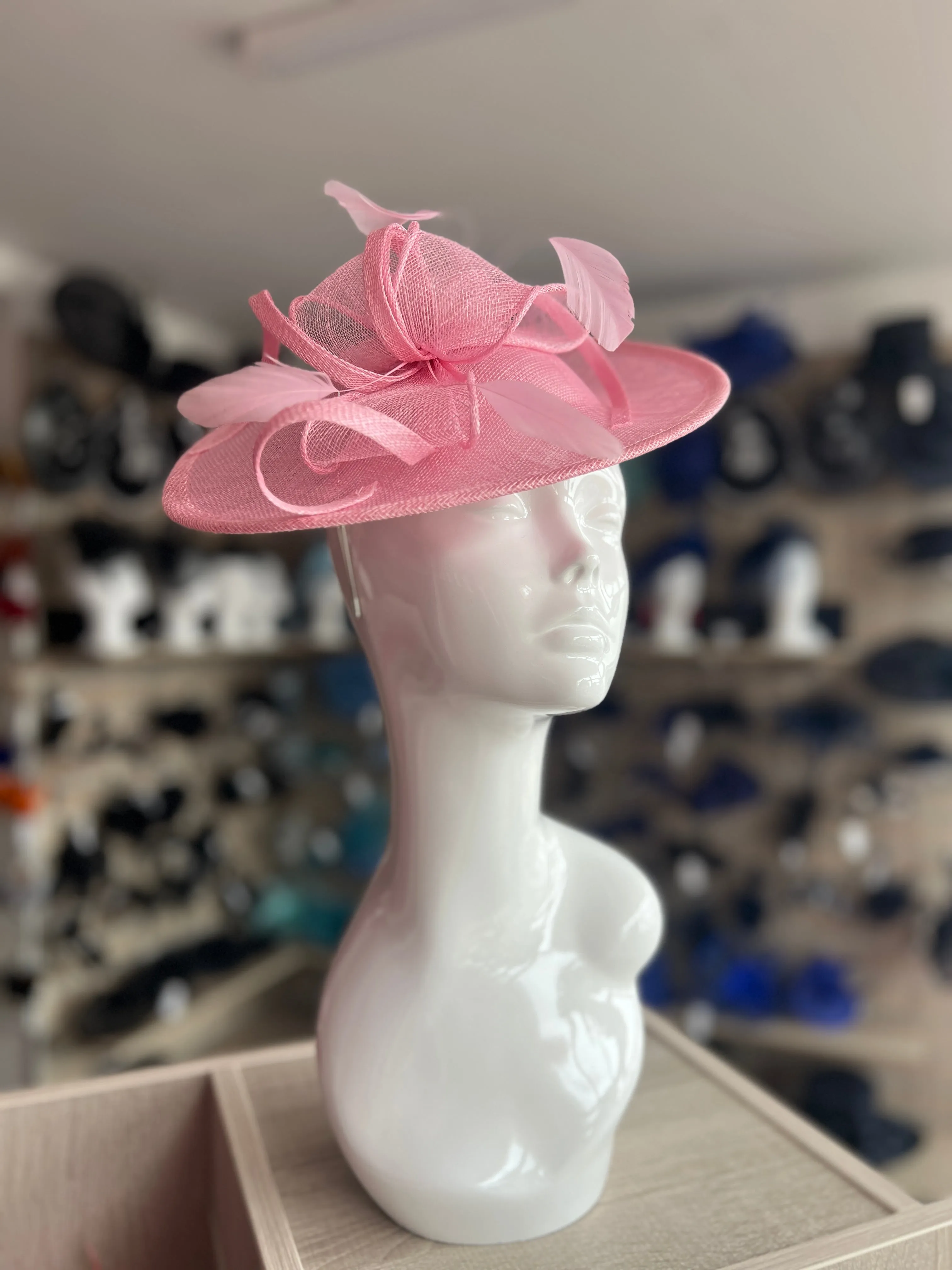 Blossom Pink Teardrop Disc Fascinator