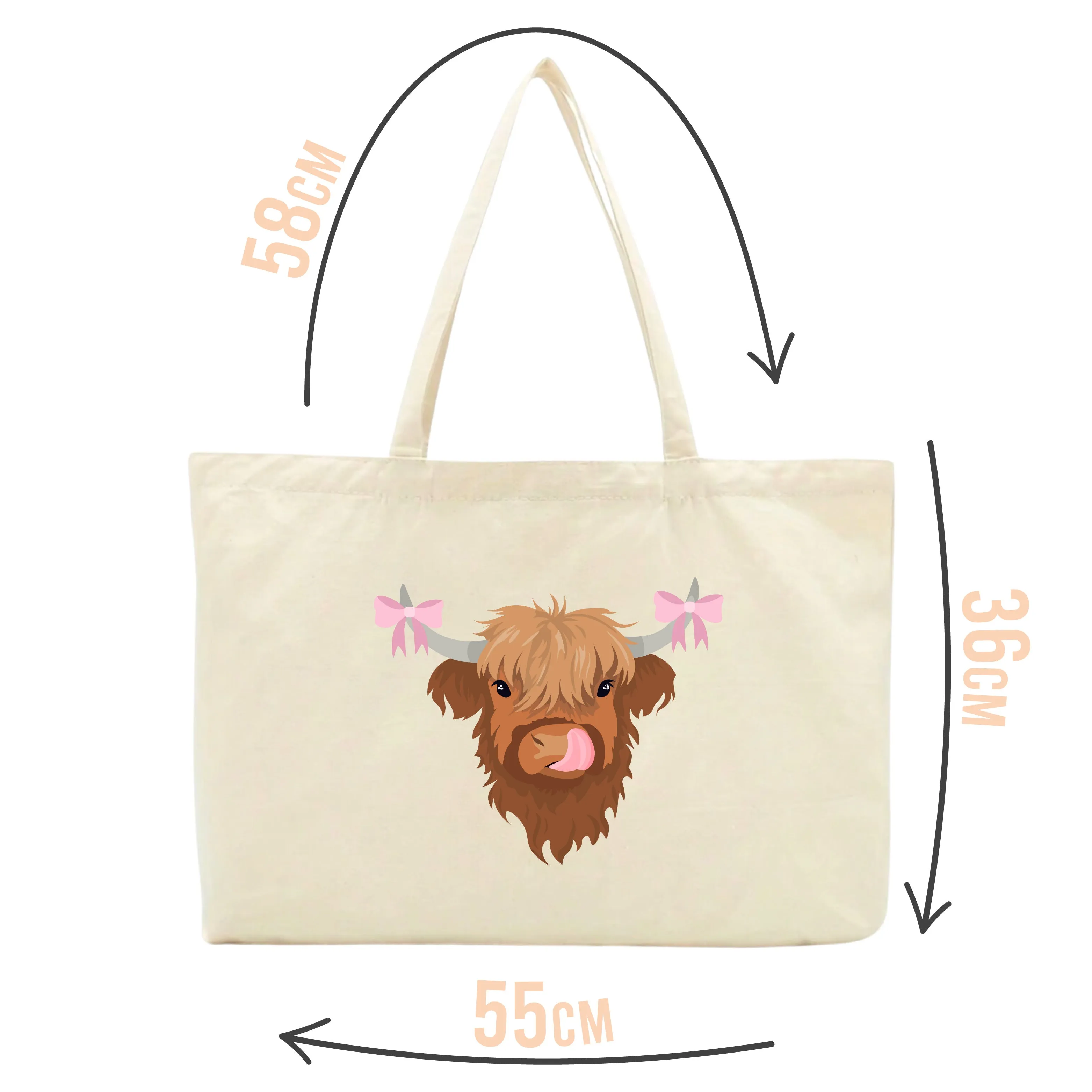 Bonnie the Highland Cow Tote