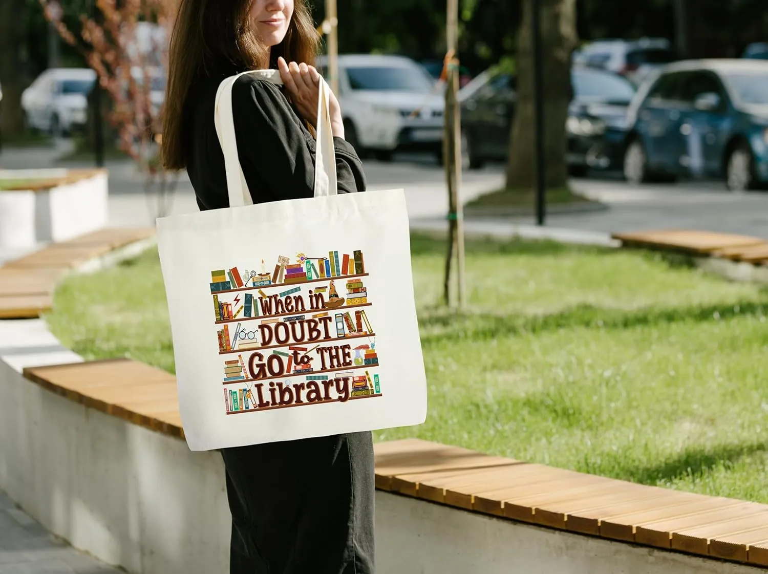 Book Tote Bag - Bookish Canvas Tote Bags - Book Lover Shoulder Bag