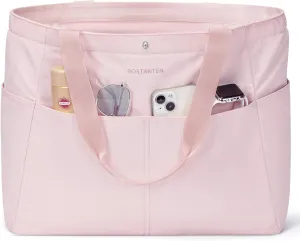 BOSTANTEN Travel Tote Bags for Women Foldable Beach Bag Waterproof Zipper Gym Sports Shopping Bag Trolley Sleeve