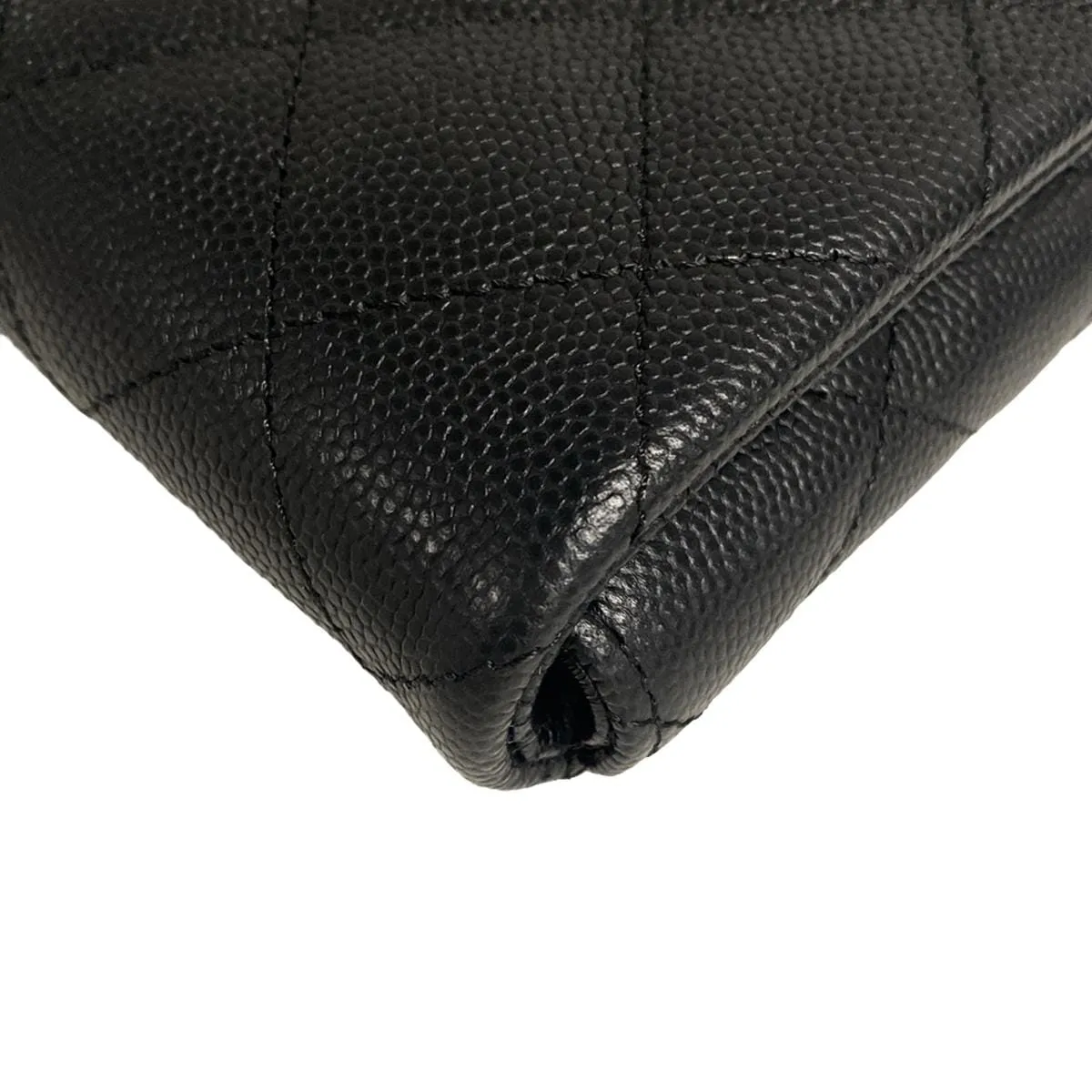 Chanel Matelasse clutch caviar black bag
