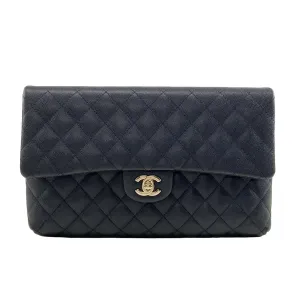 Chanel Matelasse clutch caviar black bag