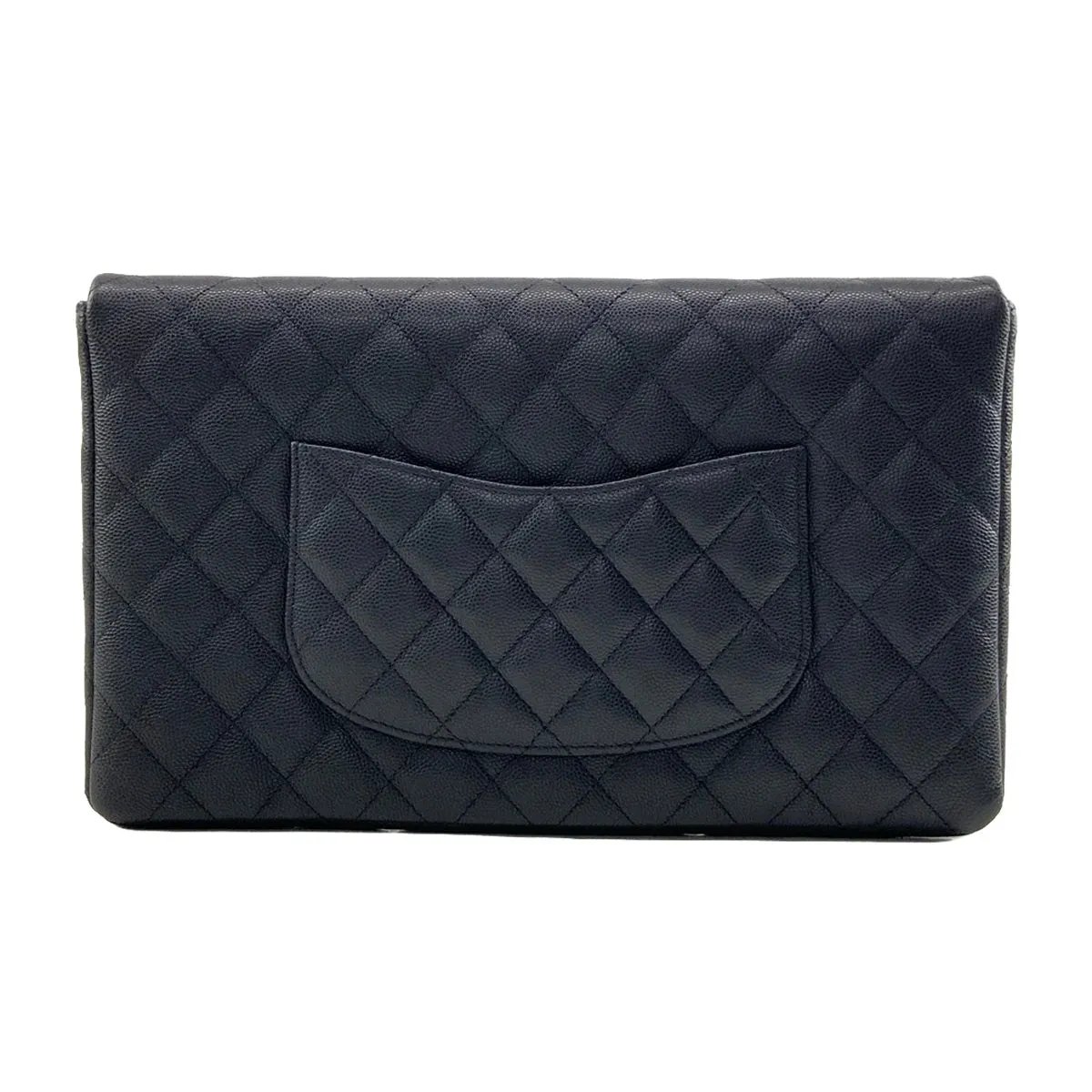 Chanel Matelasse clutch caviar black bag