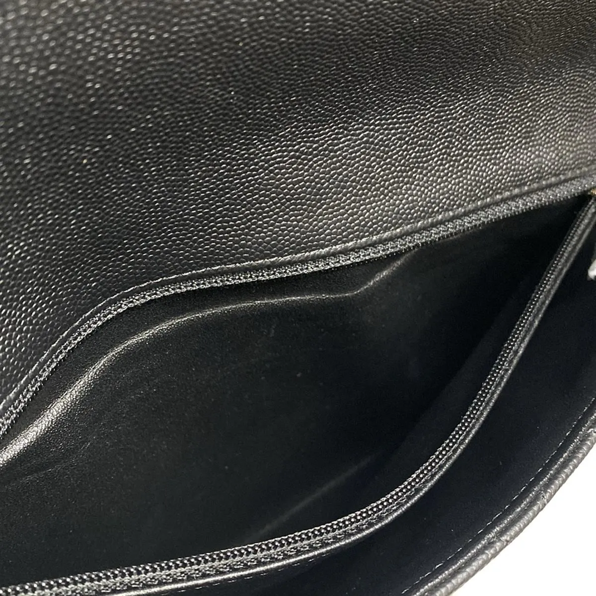 Chanel Matelasse clutch caviar black bag