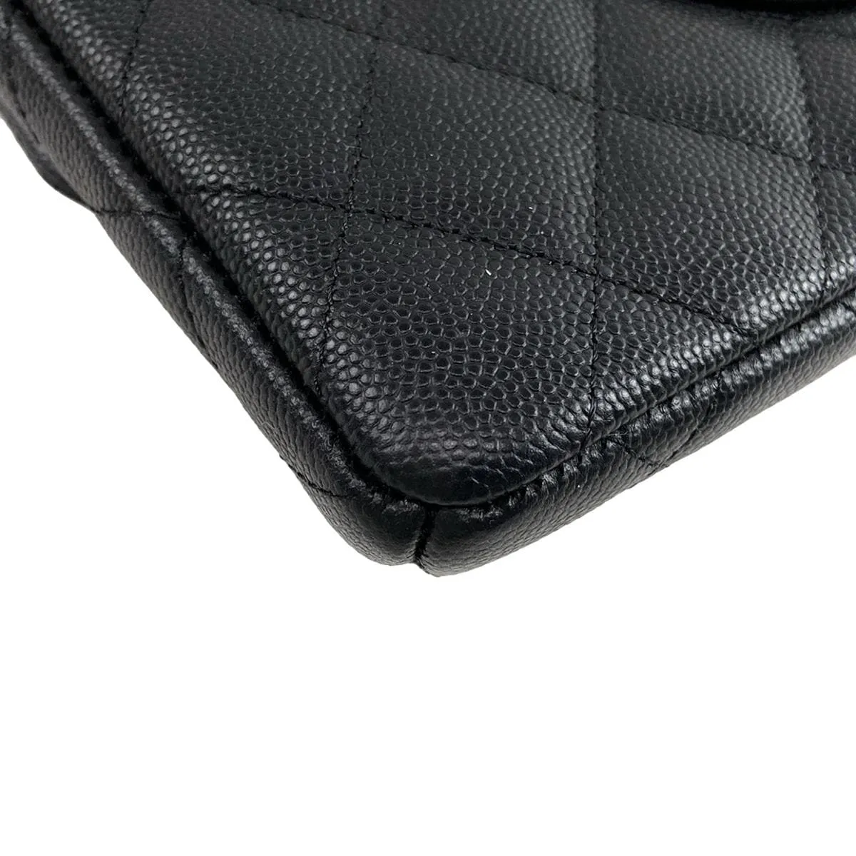 Chanel Matelasse clutch caviar black bag