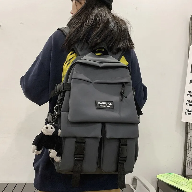 Christmas Gift New backpack Women's Bag Large Capacity Nylon Men's  Travel Bag Girls School Book Bags Spring 2021 Backpack Femal For Boys