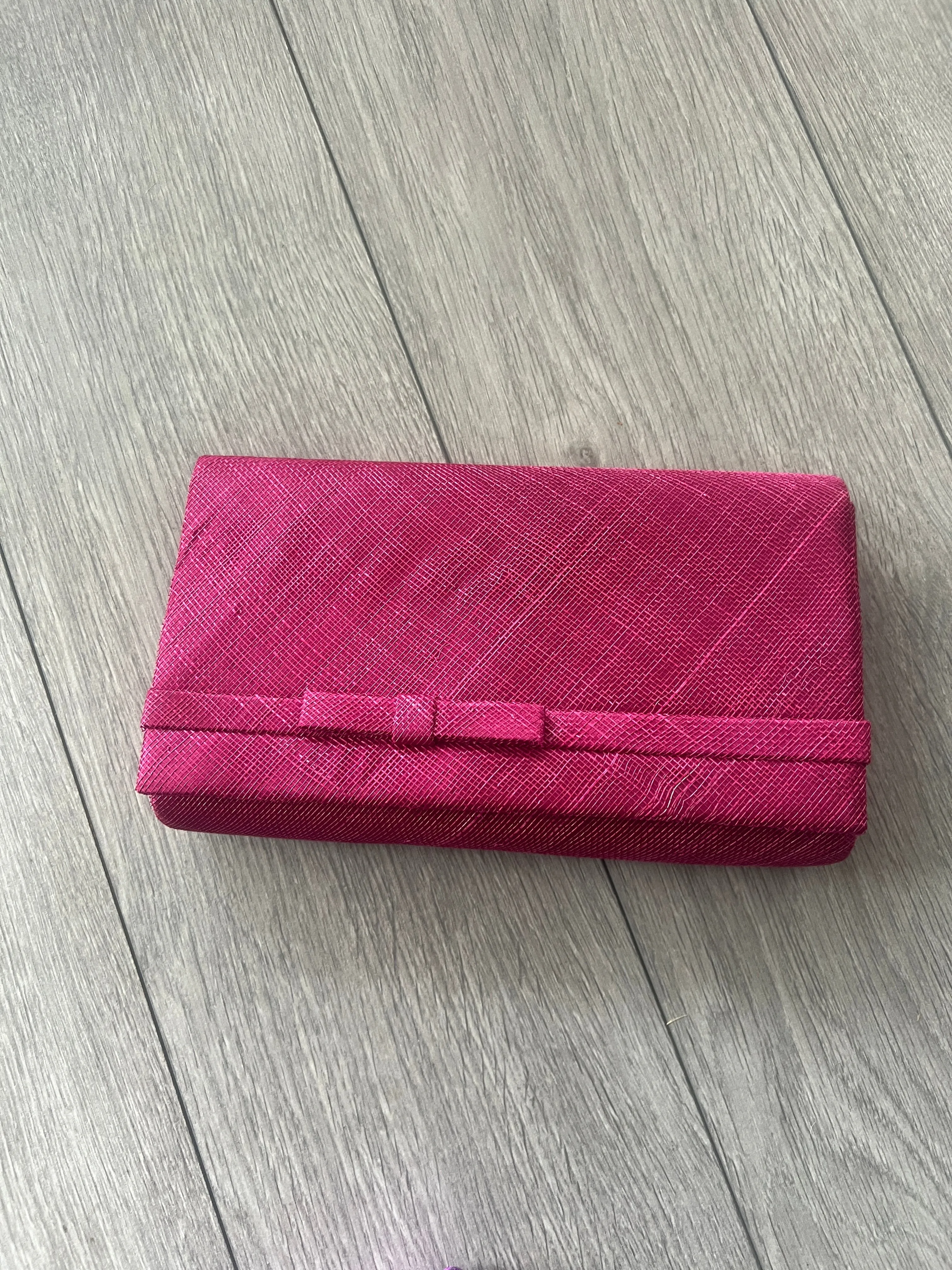 Classic Sinamay Damson Clutch Bag For Weddings