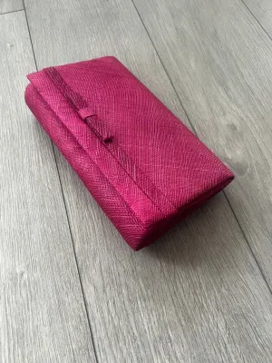 Classic Sinamay Damson Clutch Bag For Weddings