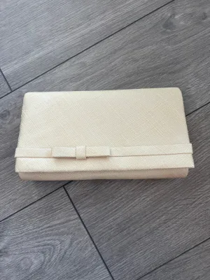 Classic Sinamay Nude Clutch Bag For Weddings