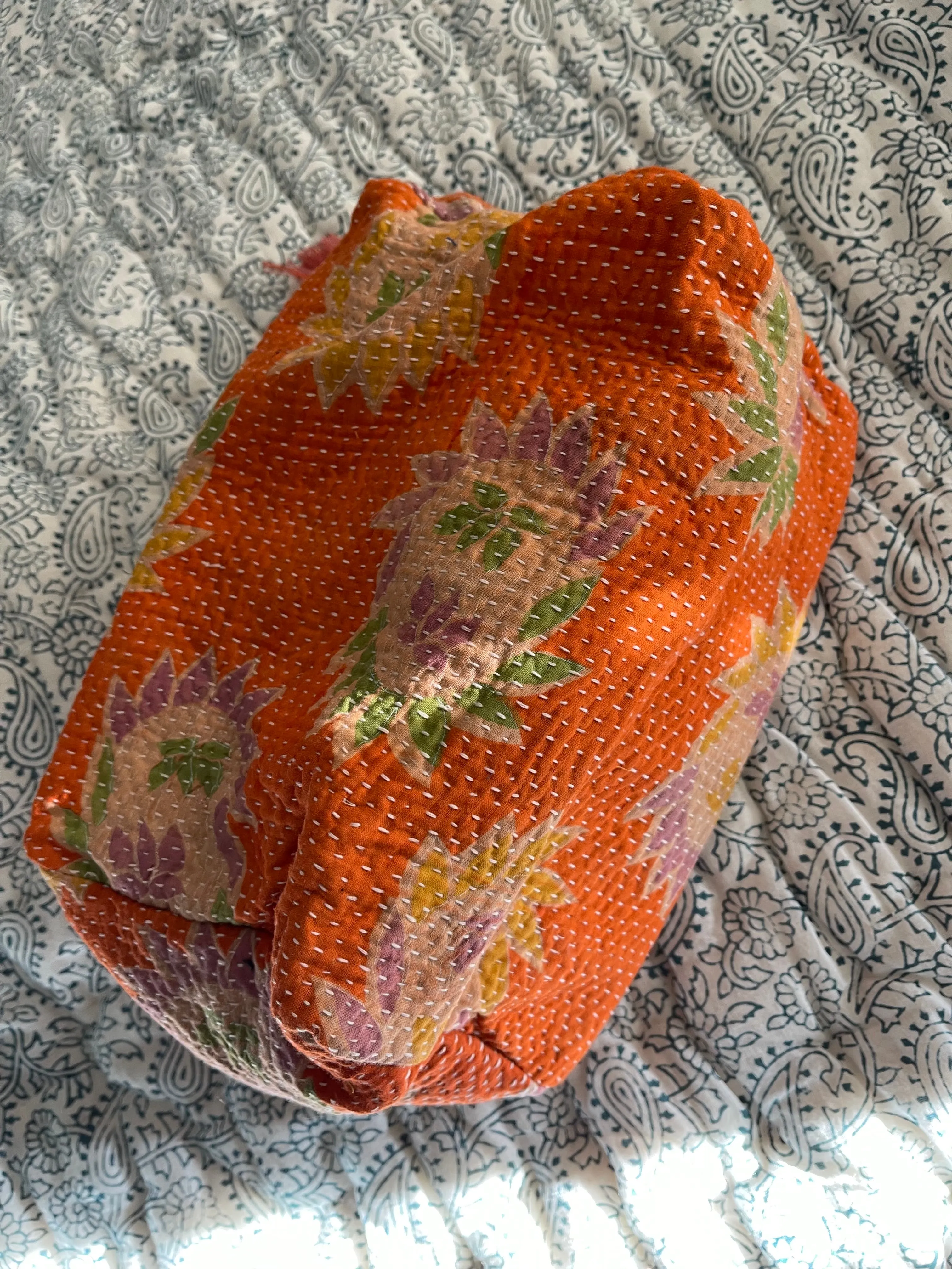 Cosmetic Bag Vintage Kantha - Desert