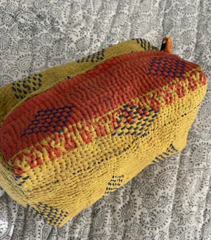 Cosmetic Bag Vintage Kantha - Turmeric