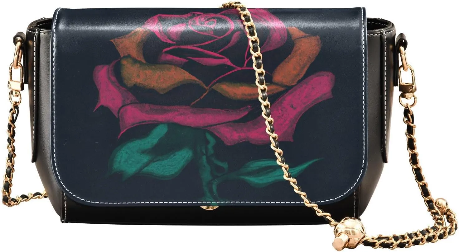 Crossbody Bags for Women Trendy Women's Black Shoulder Bag Small PU Leather Flap Cross Body Bag Handbags
