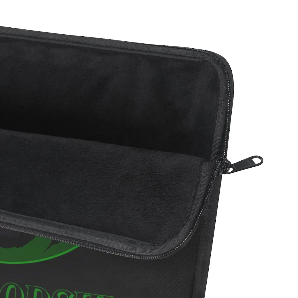 Crowgodshi First Generation Laptop Sleeve, GREEN LOGO