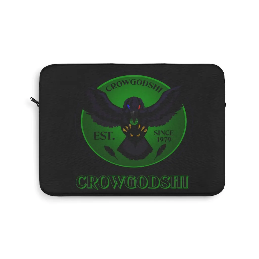 Crowgodshi First Generation Laptop Sleeve, GREEN LOGO
