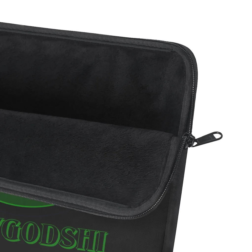 Crowgodshi First Generation Laptop Sleeve, GREEN LOGO