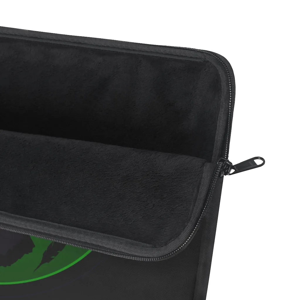 Crowgodshi First Generation Laptop Sleeve, GREEN LOGO