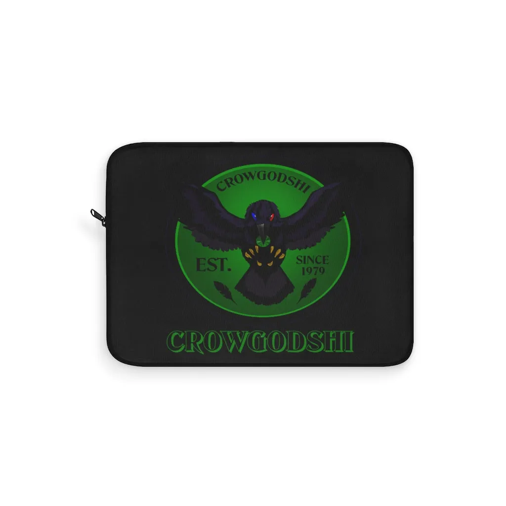 Crowgodshi First Generation Laptop Sleeve, GREEN LOGO