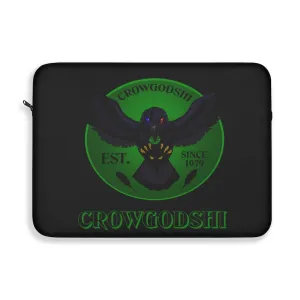 Crowgodshi First Generation Laptop Sleeve, GREEN LOGO
