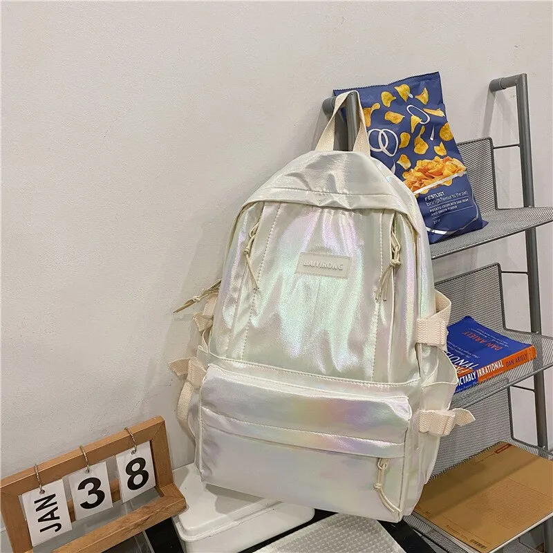 DCIMOR New Waterproof Coated Oxford Backpack Women Colorful Multi-pocket Book Bag College Girls Lovely Schoolbag Fashion Bagpack