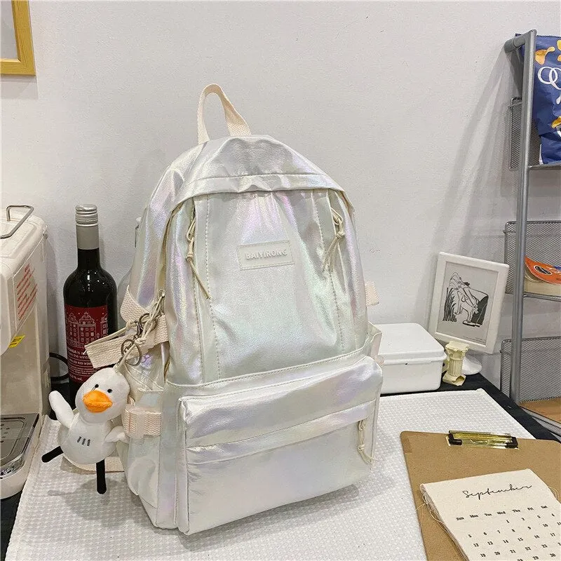 DCIMOR New Waterproof Coated Oxford Backpack Women Colorful Multi-pocket Book Bag College Girls Lovely Schoolbag Fashion Bagpack
