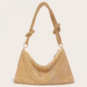 Diamanté Champagne Jewelled Handbag