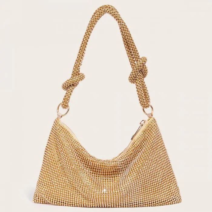 Diamanté Champagne Jewelled Handbag