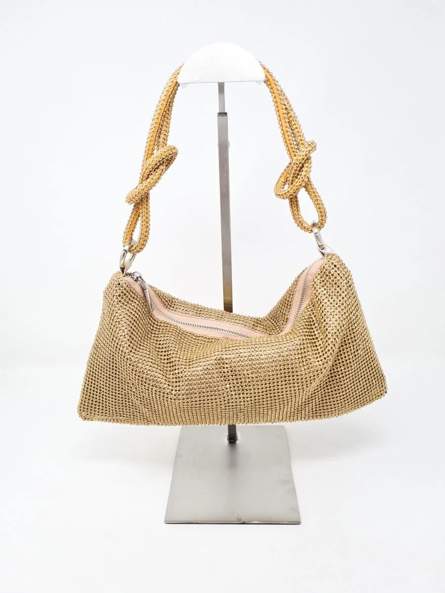 Diamanté Champagne Jewelled Handbag