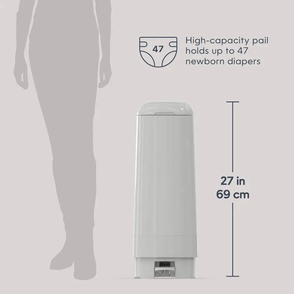 Diaper Genie Signature Diaper Pail with 18 Bags - Gray