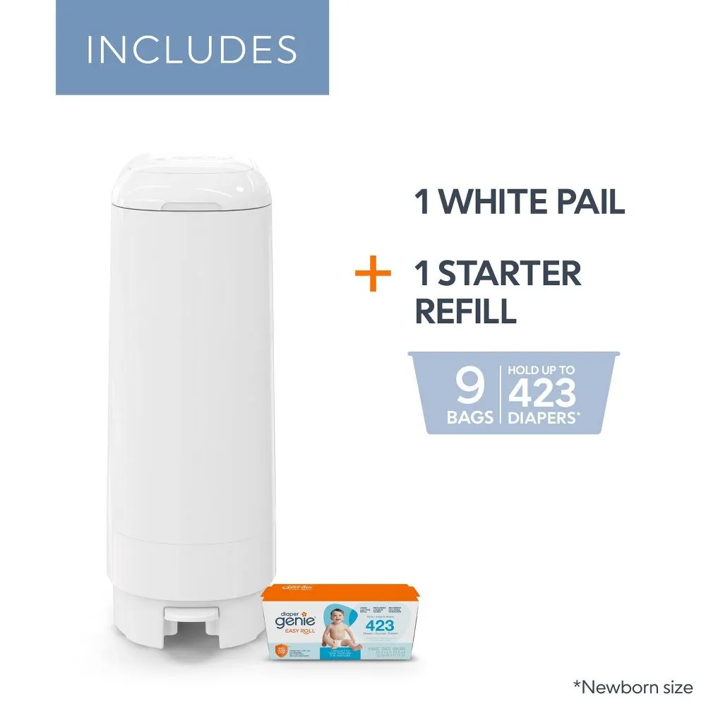 Diaper Genie Signature Pail With Starter Refill - 9 Bags