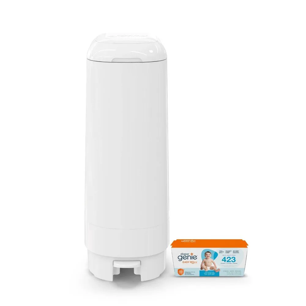 Diaper Genie Signature Pail With Starter Refill - 9 Bags