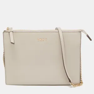 DKNY Beige Leather Crossbody Bag