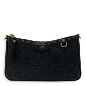 Easy Pouch On Strap Crossbody Bag Black in Monogram Empreinte Leather, Gold hardware