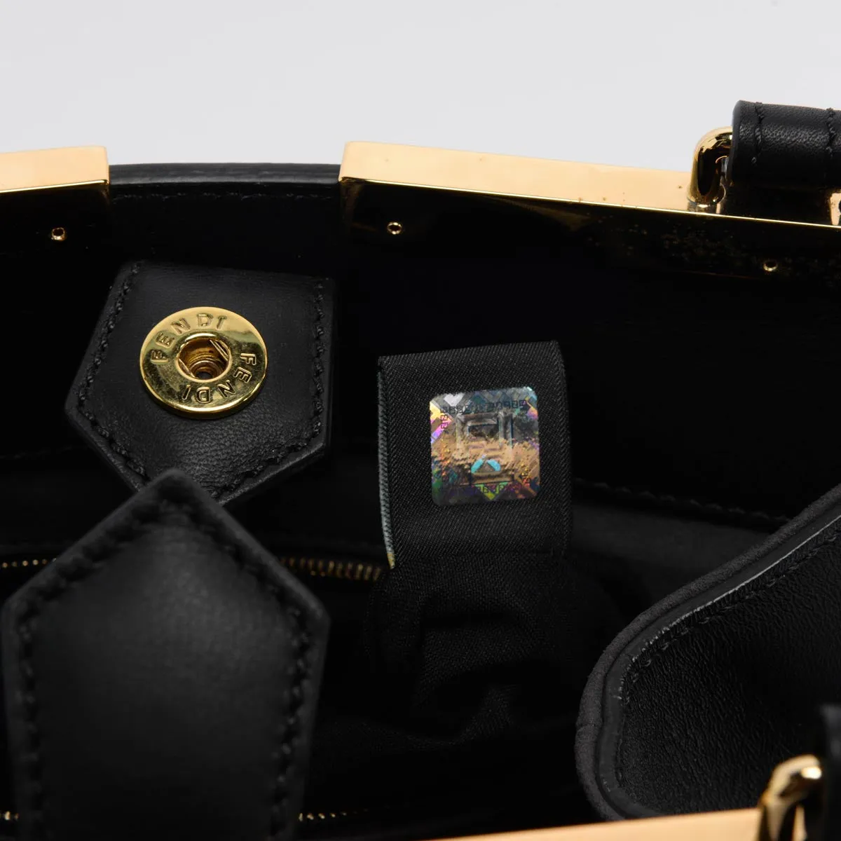 Fendi Black Vitello Elite Large 3Jours Tote