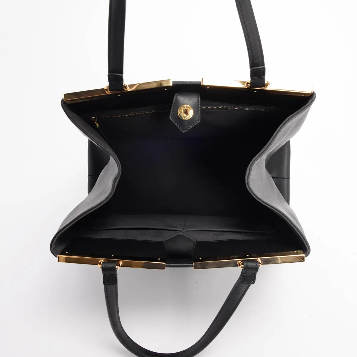 Fendi Black Vitello Elite Large 3Jours Tote