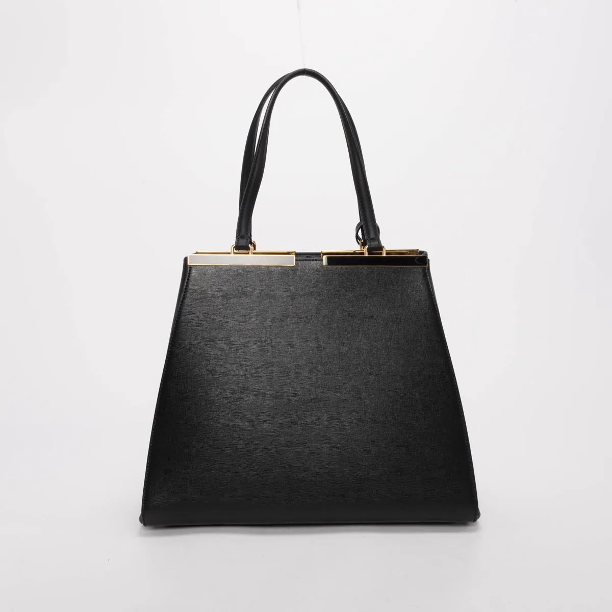 Fendi Black Vitello Elite Large 3Jours Tote