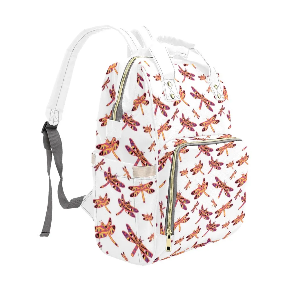 Gathering White Multi-Function Diaper Backpack/Diaper Bag