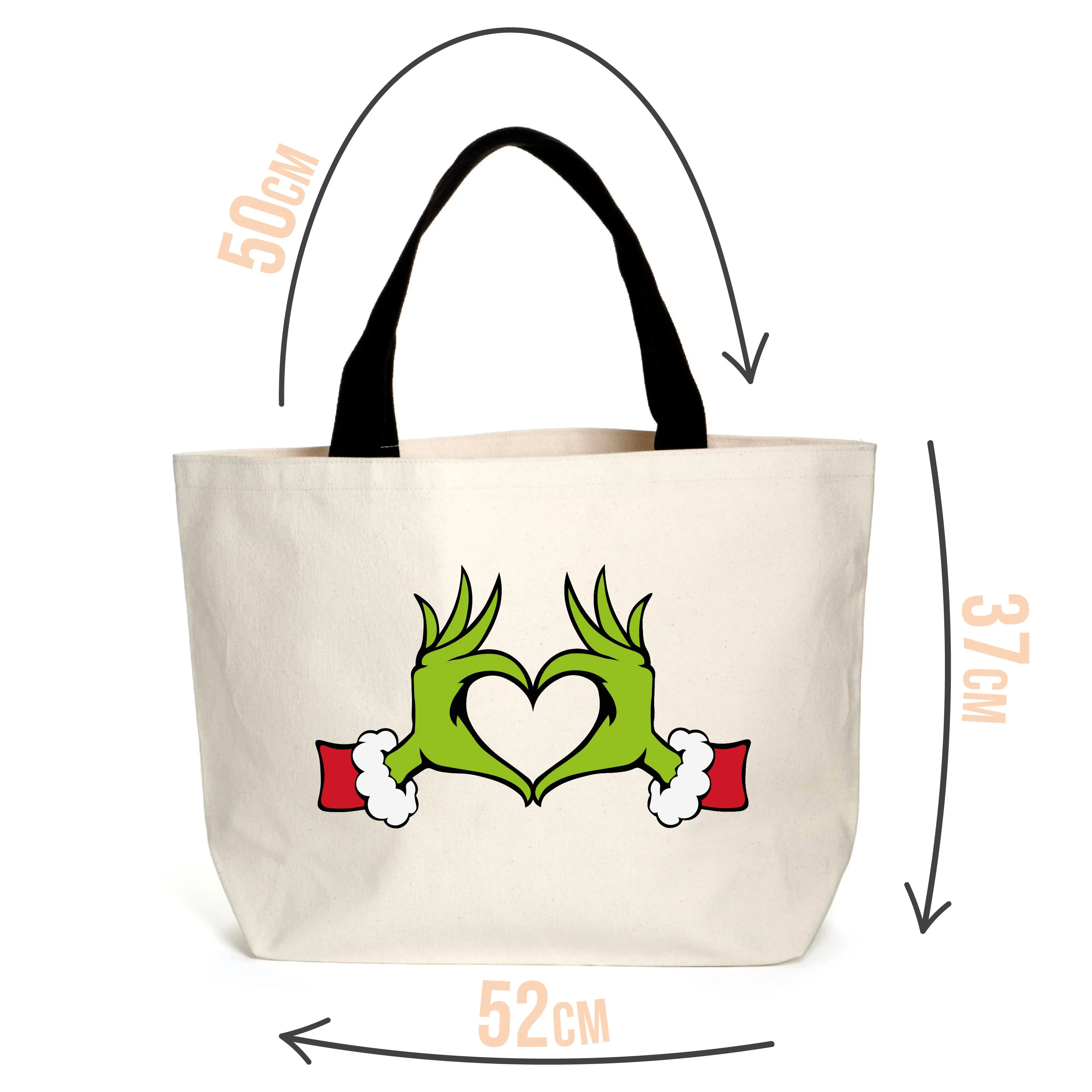 Grinchy Heart Tote