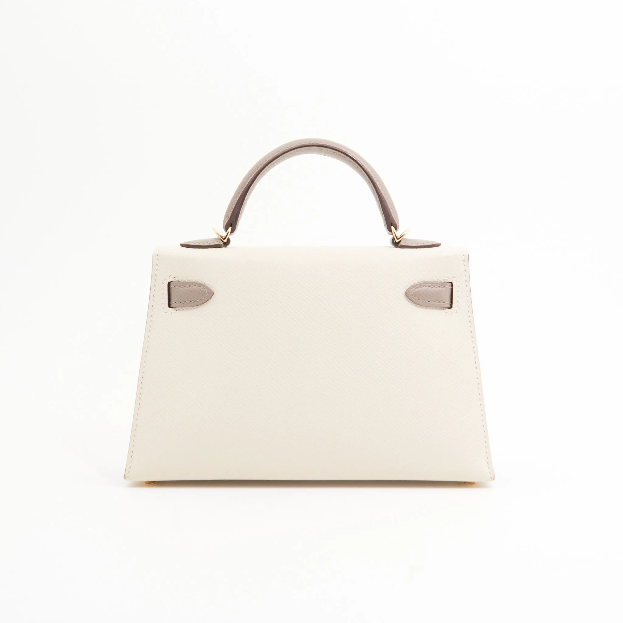 Hermes Epsom Mini Kelly in Custom white and Grey GHW